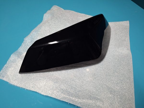 Blende Kofferdeckel Touren schwarz Blackstorm Links BMW S1000XR K69 2019 Original 77411539579