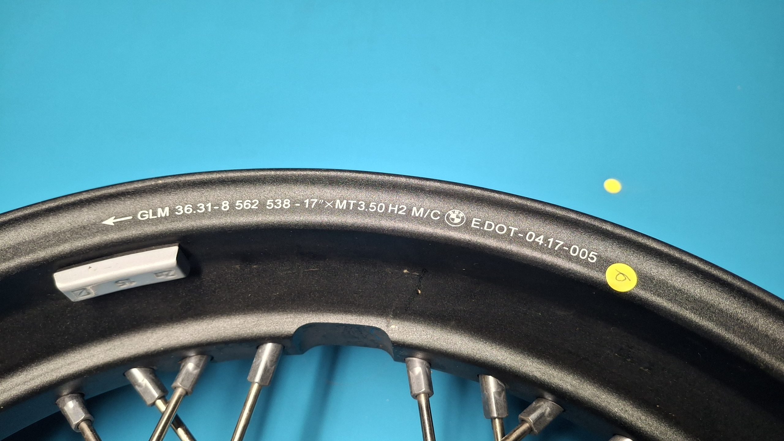 Felge vorne Speichenrad schwarz 3,5X17 Original 36318562538, 36318562551 – Bild 4