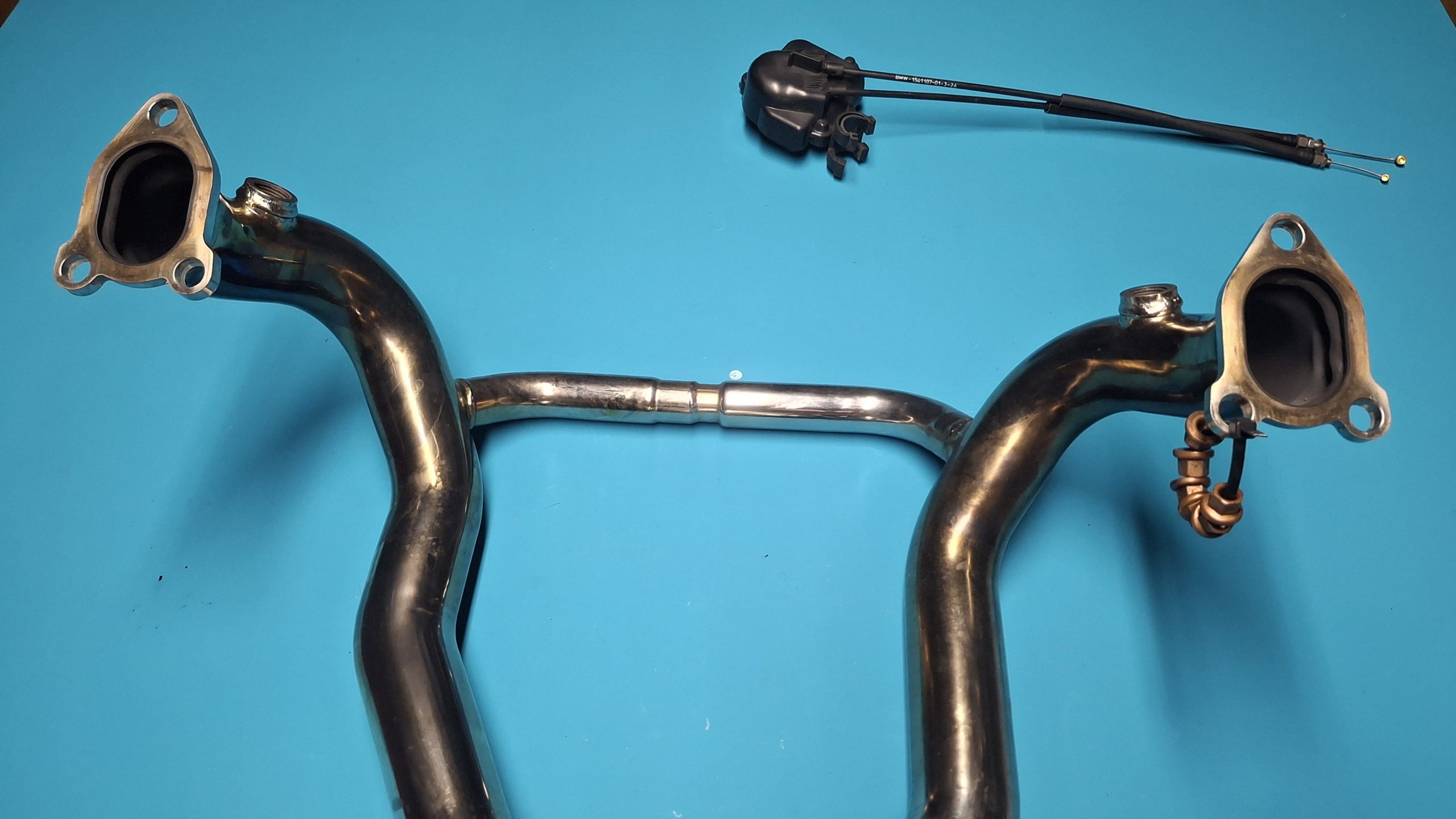 Abgaskrümmer mit Vorschalldämpfer VERCHROMT Original 18511541101 – Bild 3