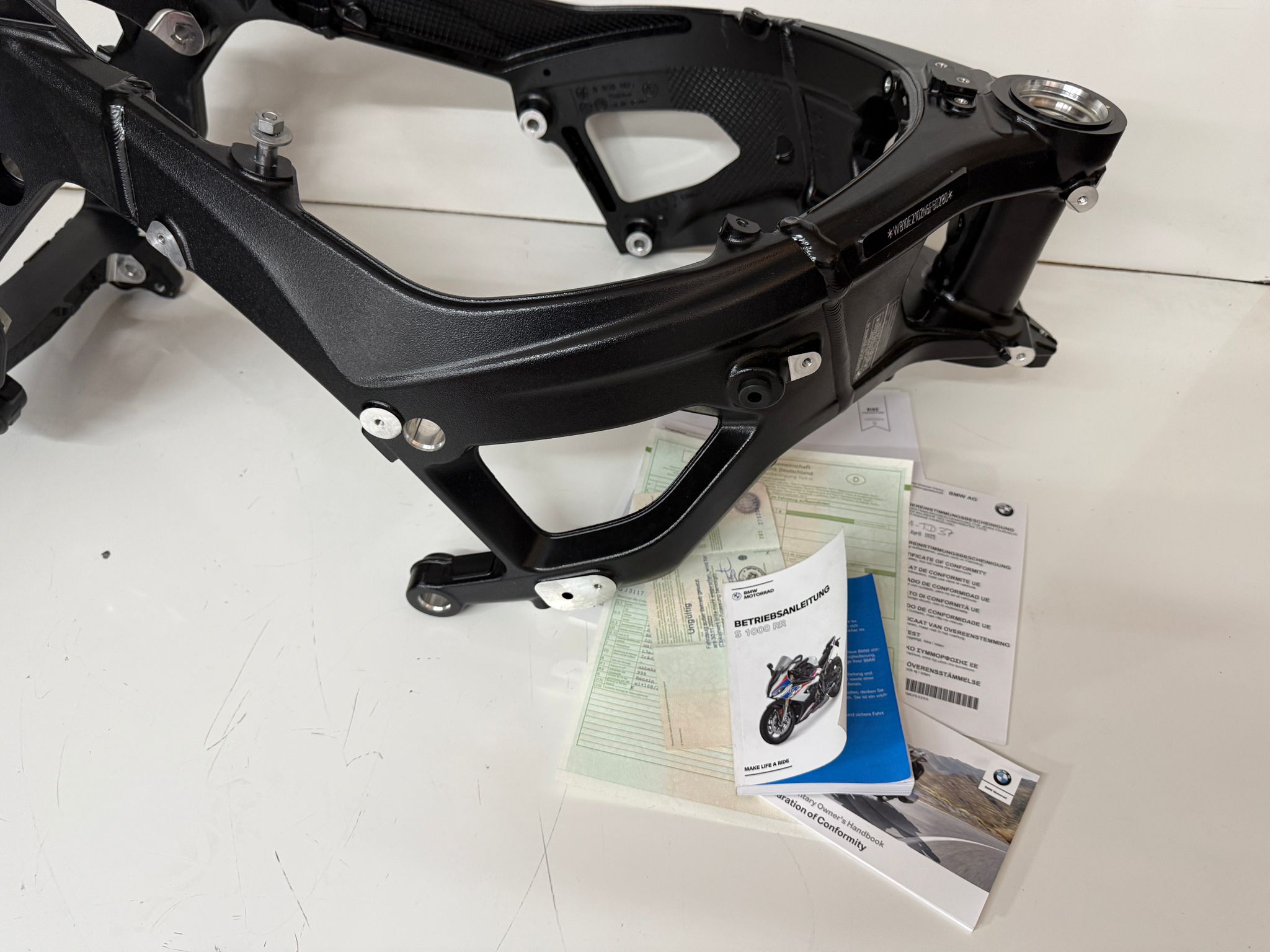BMW S1000RR K67 Rahmen mit Brief Fahrzeugbrief, Schloßsatz – Bild 3