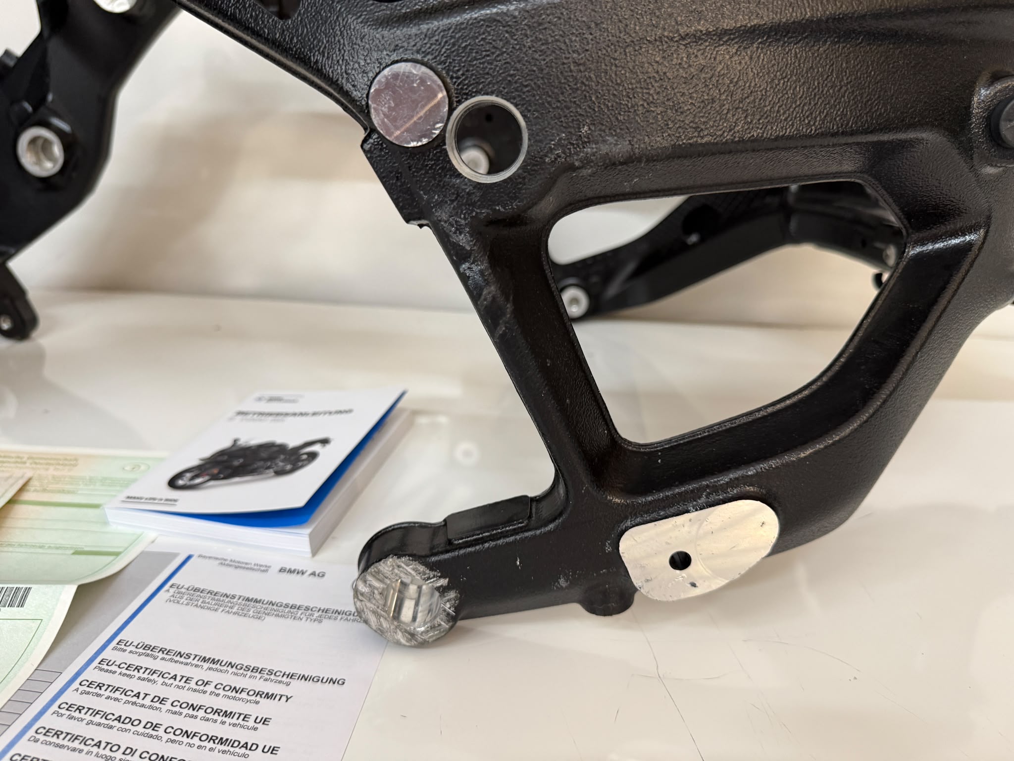 BMW S1000RR K67 Rahmen mit Brief Fahrzeugbrief, Schloßsatz – Bild 4
